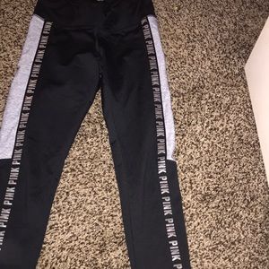 Pink Victoria secrets ankle soft leggings.